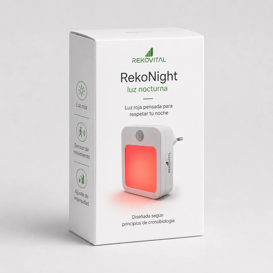 RekoNight | Luz Nocturna de Cronobiología con Sensor y Luz Roja