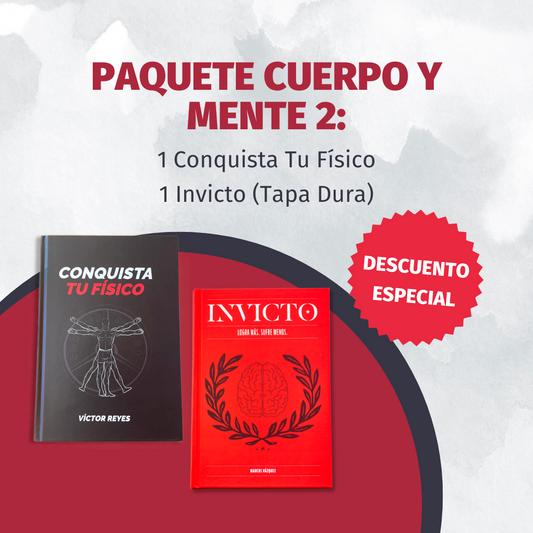 Paquete Cuerpo Y Mente 2: Conquista Tu Físico + Invicto (Tapa Dura)