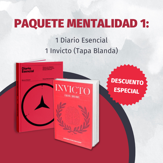 Paquete Mentalidad 1: Diario Esencial + Invicto (Tapa Blanda)