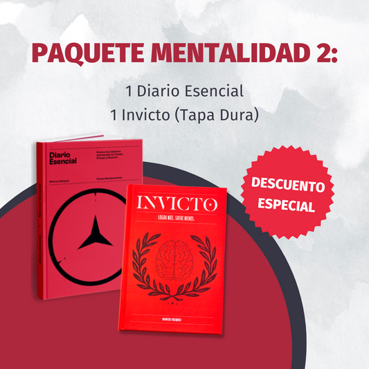 Paquete Mentalidad 2: Diario Esencial + Invicto (Tapa Dura)